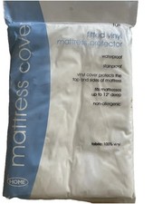 Mattress Cover Full Fitted Vinyl Mattress Protector Waterproof Stainproof
