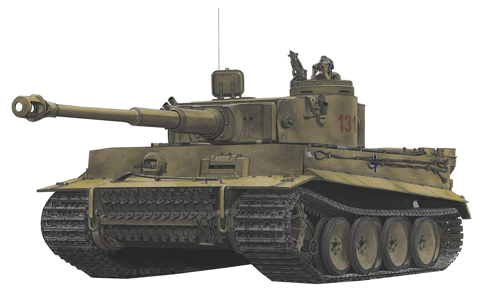 Dragon 500776820 - 135 Tiger I 131 SPZ Abt504 Тунис танковый 18590₽