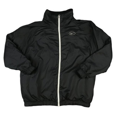 Nike Jacket Womens SMALL Black Sportswear Reversible Big Swoosh Sherpa Fleece S