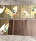 Luxury Japanese Kimono Fabric Silk Sash Belt, Rinpu Flower Pattern Hikigaku Silk — photo 7