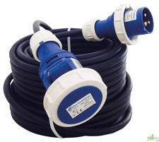 PROLUNGA INDUSTRIALE 20 METRI FILO CORRENTE 16A 2P+T 220 V IP67 CAVO 3X2,5MM