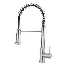 Kitchen Faucet with Pull Down Sprayer Single Hole Brushed Nickel Classic