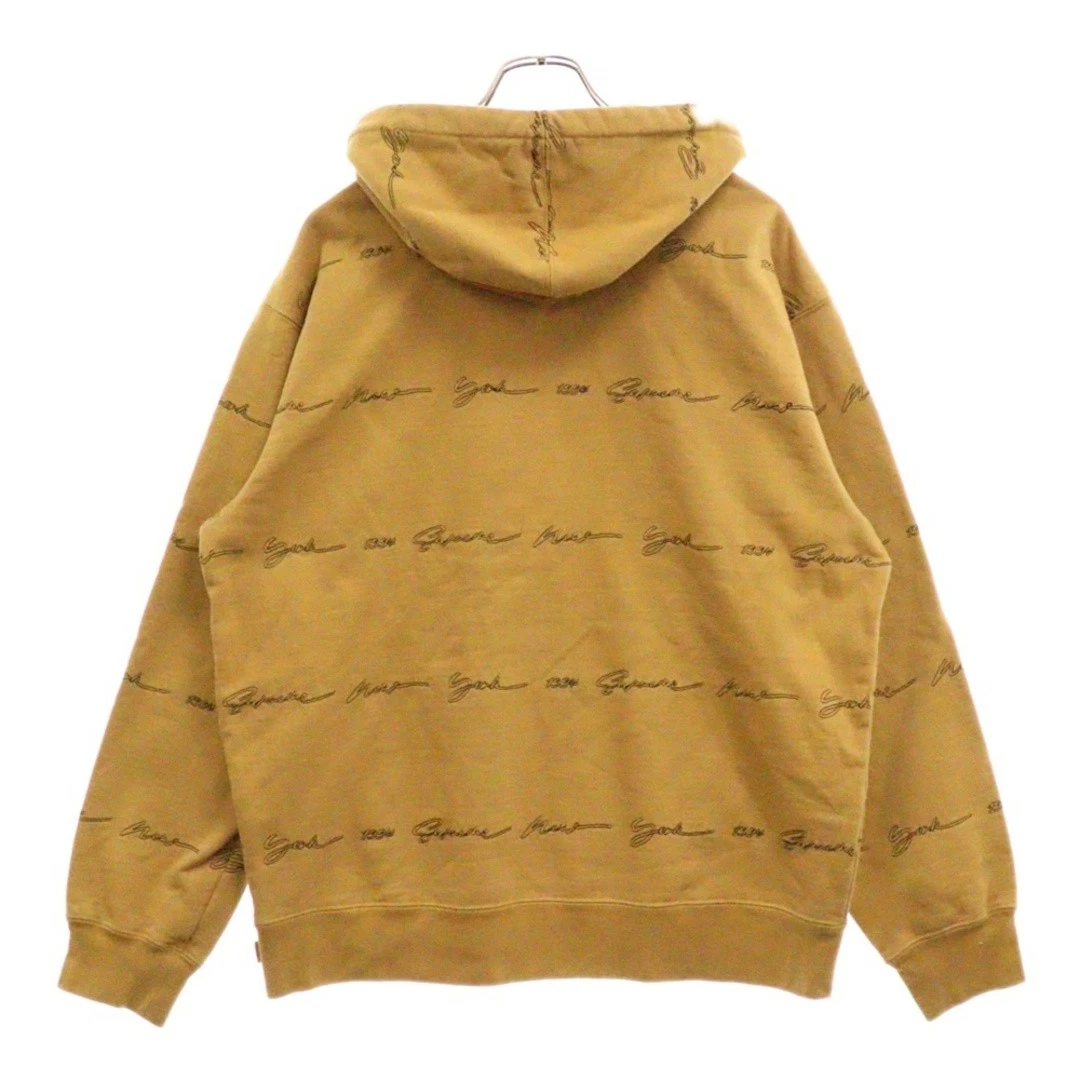 Felpa con cappuccio SUPREME 22SS Script Stripe pullover felpa marrone usata 56