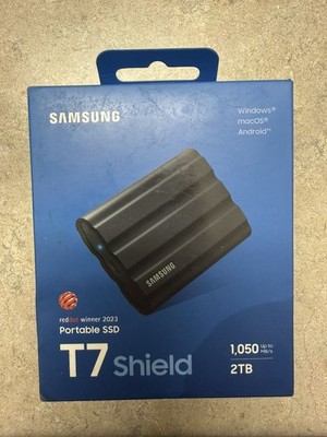 Samsung T7 Shield 2TB Portable External SSD Black USB 3.2 MU-PE2T0S
