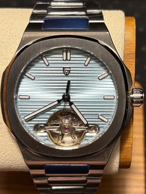 Pagani Design PD-YS025 Blue Men's Automatic Tourbillon 42mm Sapphire Steel
