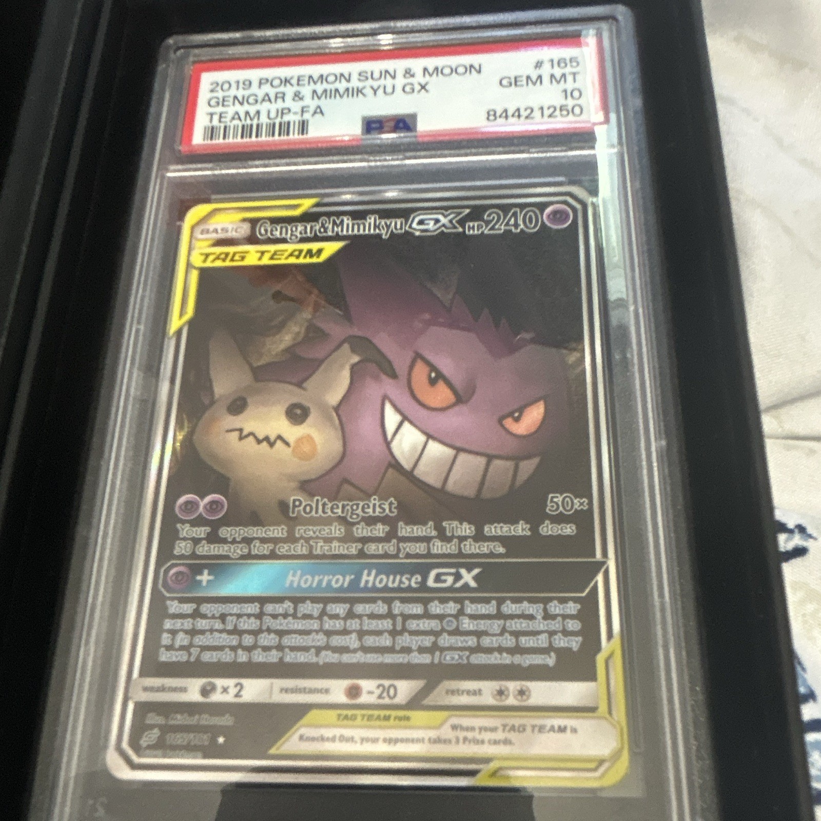 Gengar & Mimikyu GX (Alternate Full Art) 165/181 Sm-Team Up Holo
