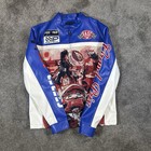 FAST Speed Freak Auto Racing Jacket Blue/White/Red w/ Patches Graphic Front — photo 2