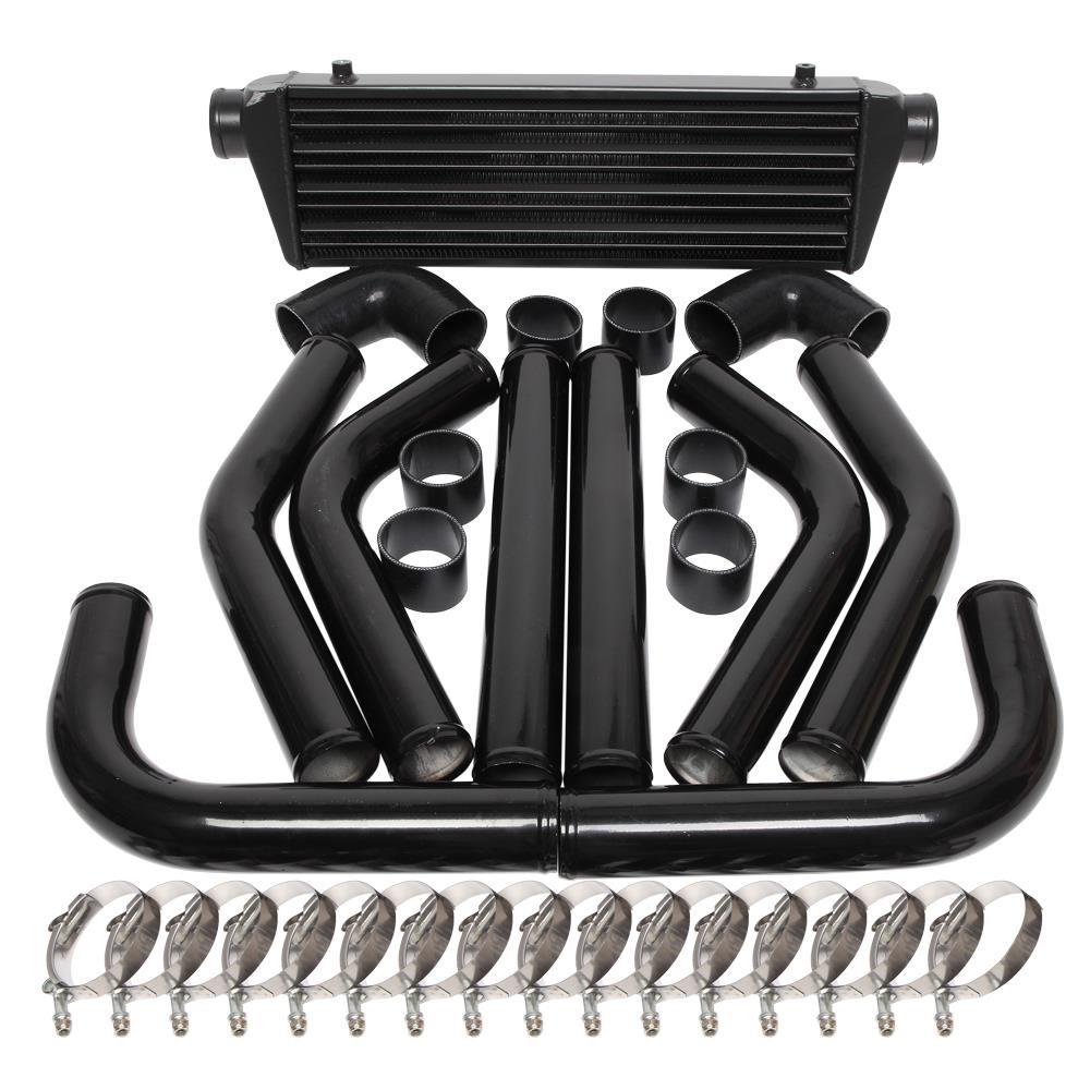 2.5 Inch Universal Aluminum Intercooler Turbo Piping Kit with Hose and Clamps