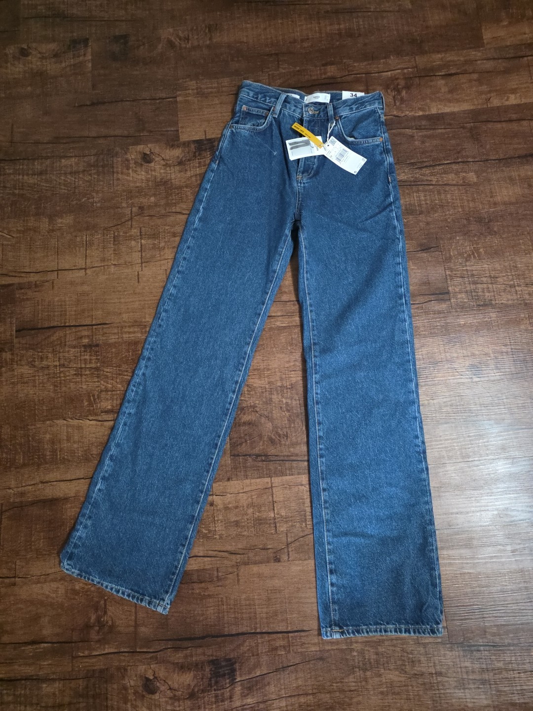 MNG Mango High Waist KAIA Jeans, Sustainable Cotton, Sz 2 US/36 EUR NWT Wide Leg