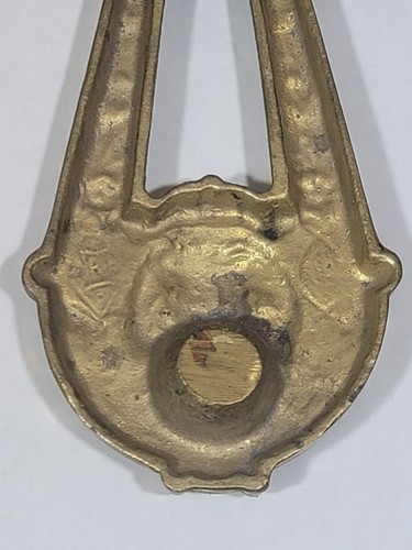 Vtg Spirit Of The Forrest Green Man Brass Door Knocker W/ Strike Plate & Screws - Picture 15 of 22
