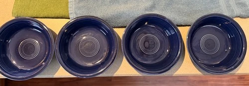 Fiestaware Cobalt Blue Bowls Set of 4 6.75"