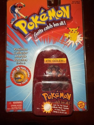 Pokemon Collectors Marble Pouch Golem #76 Series 2 Marvel Comics! SEALED NEW