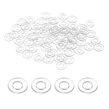 80Pack M3 PVC Clear Flat Washers 3mm ID 6mm OD 0.3mm Thick Glass Washer