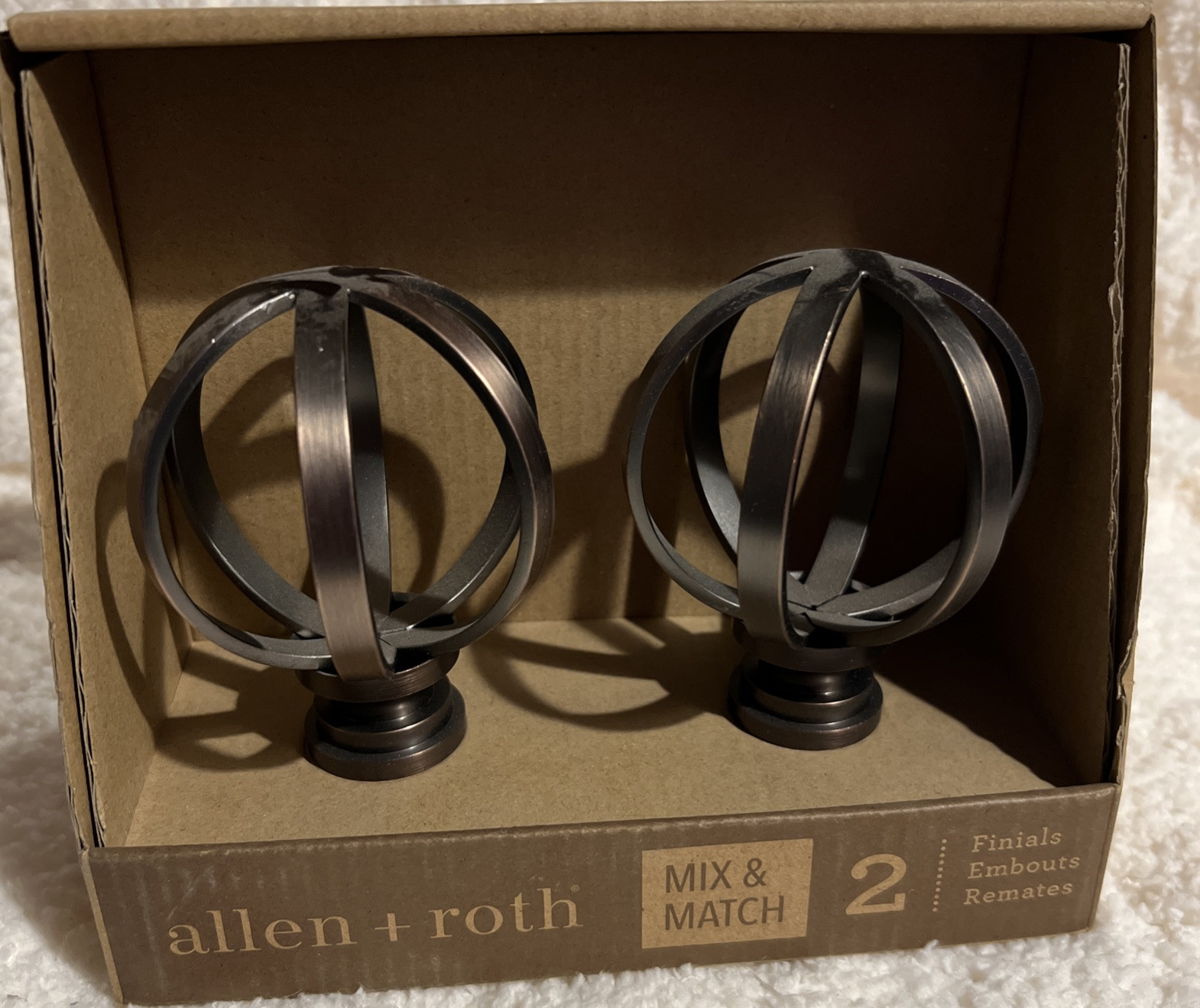 Allen & Roth, #0634454, Oil Rubbed Bronze, Finials for 1