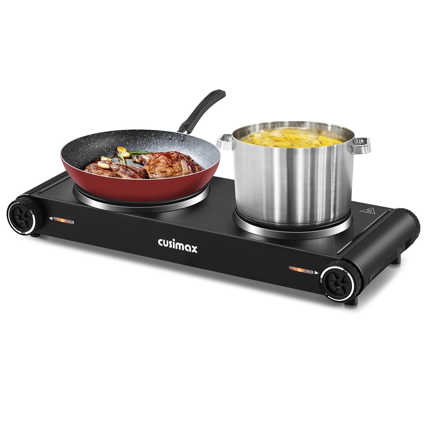 CUSIMAX Electric Hot Plate,Portable Double Hot Plate For Cooking,1800w Electr...