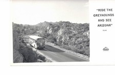 AZ Arizona Greyhound Bus--Real Photo Postcard...