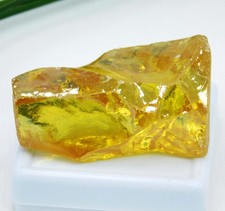 Huge 328.20 Ct Natural Yellow Zircon Rough   Certified Cambodian Gemstone
