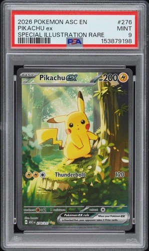 2026 POKEMON ASC EN-ASCENDED HEROES SPECIAL ILLUSTRATION RARE PIKACHU EX PSA 9