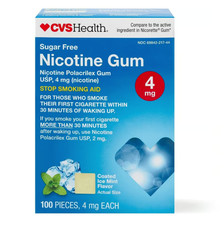 CVS Sugar Free Nicotine Gum Coated Fruit 4mg -100 Pieces-FS-see description