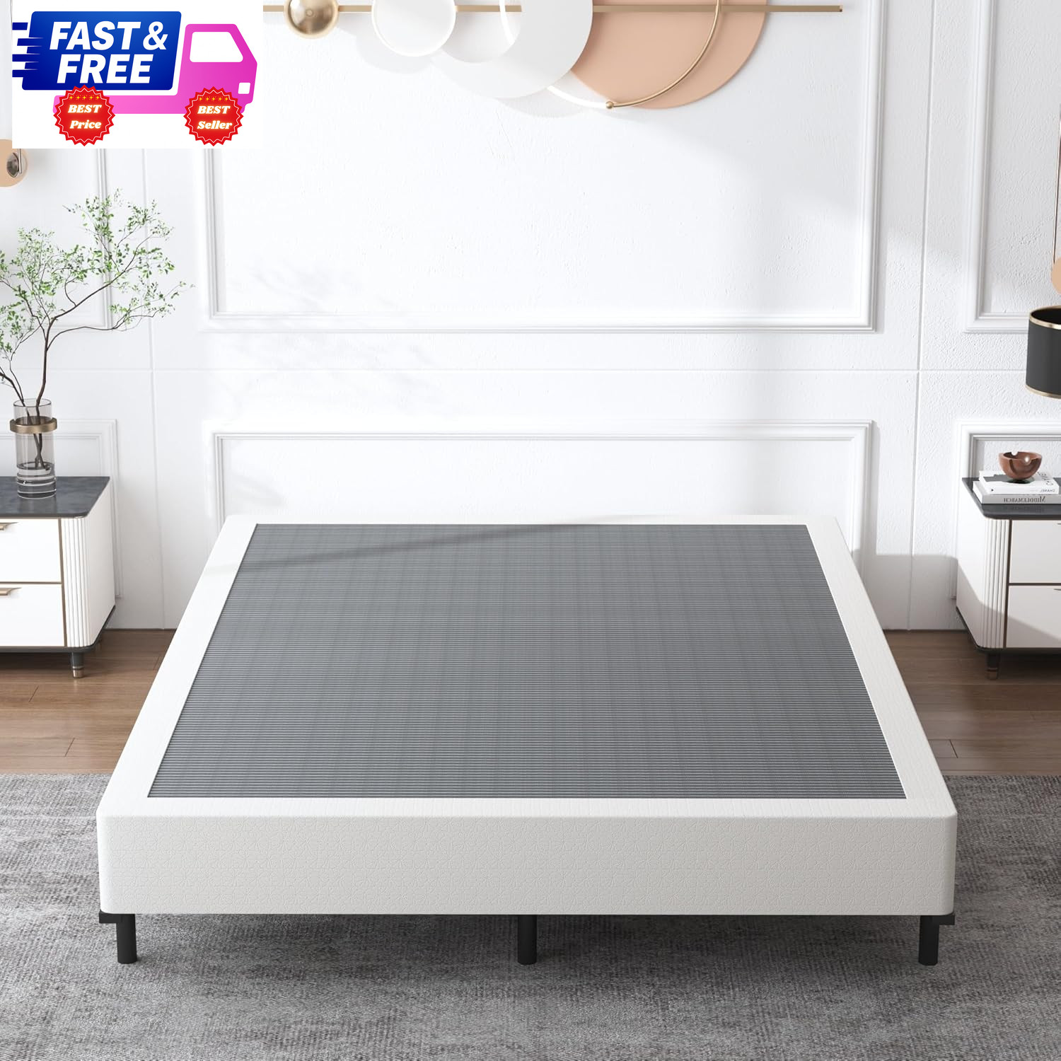 Queen Box Spring 9" Heavy Duty Mattress Foundation Sturdy No