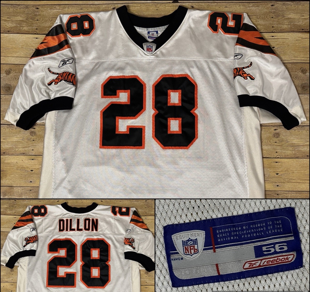 Authentic Cincinnati Bengals Corey Dillon Jersey 1997-2003 Vintage