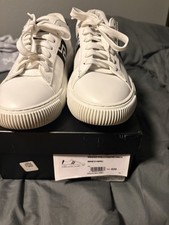 Versace Men s White/Black Low Top Lace-Up Ath...
