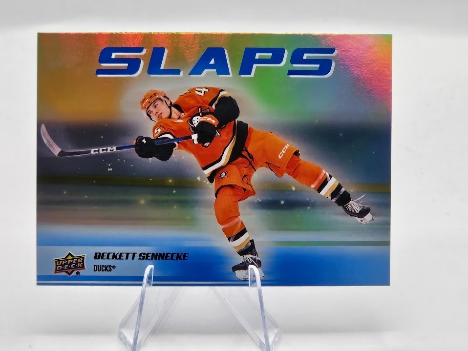 2025-26 Upper Deck Series 2 Slaps #SL-19 Beckett Sennecke Anaheim