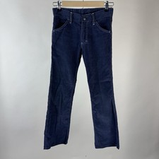 Vintage 70s Sears Boys Black Corduroy Pants Size 14 Toughskins Contrast Stitch