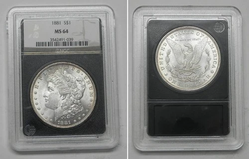1881 Morgan Dollar, NGC MS64, See Description  #1039