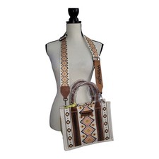 Wrangler Tote Crossbody Aztec Purse Coffee Brown Southwestern Bag NWT