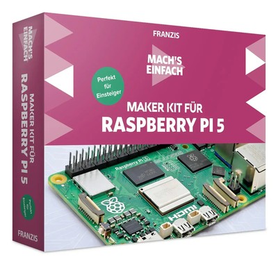 FRANZIS 67219 - Mach's einfach Maker Kit für Raspberry Pi 5 - Perfekt für...