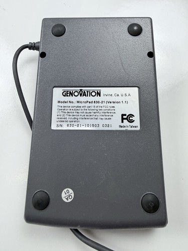 Genovation MicroPad 630-21 USB Numeric Keypad External Number Pad Gray EUC - Picture 2 of 3