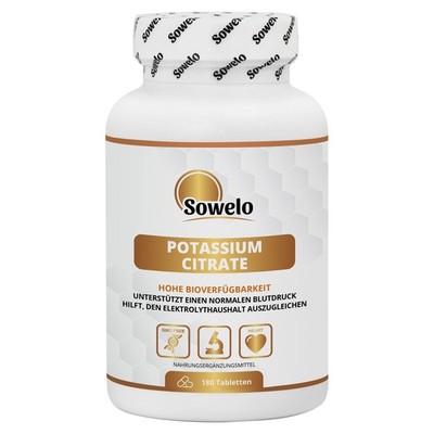Kalium Tabletten   Hoch bioverfügbar für Herz, Muskeln & Kater   Sowelo