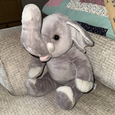 Build A Bear Elephant 13'' Sitting Plush Gray Stuffed Animal Toy Vintage Retired
