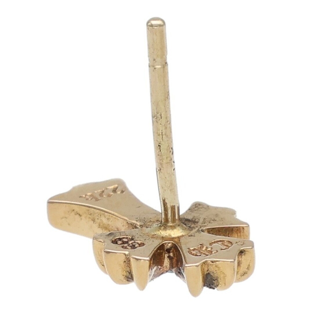 Chrome Hearts 22K CH CRS 2 Fat P dia Cross Stud Pave Diamond gold Earrings Used thumbnail 4