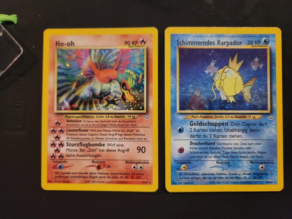 Schimmerndes Karpador & HO-OH Holo Neo Revelation German Pokemon - Image 2 of 4