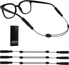 3 Pack Glasses Strap, Adjustable, Anti-Slip Sunglasses Strap for Sports, No Ta