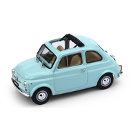 Fiat 500 F 1965-72 Azzurro Acquamarina 1:43 Brumm Auto Stradali -D- Neues Modell