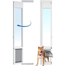Large Dog Door for Sliding Glass Door,Openable Pet Door for Sliding Glass Doo...
