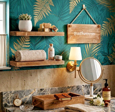 Bathroom Shelves Over Toilet - Paper Storage Wall Mounted Farmhouse Decor NIB