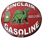 Vintage Sinclair Gasoline Porcelain Sign - Gas Motor Oil Pump Sign