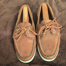 Rancourt & Co Read Boat Shoes Mens 10.5 E Brown Leather Handsewn Made in USA