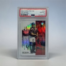 Topps 2002 Pristine Joe Mauer Refractor Rookie #152 PSA 10 /799 Minnesota Twins