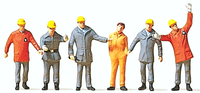 Preiser 10458 Thw-Helfer Um 1990 6 Figuren H0 1:87 Handbemalt Neu