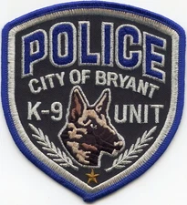 BRYANT ARKANSAS K-9 POLICE PATCH