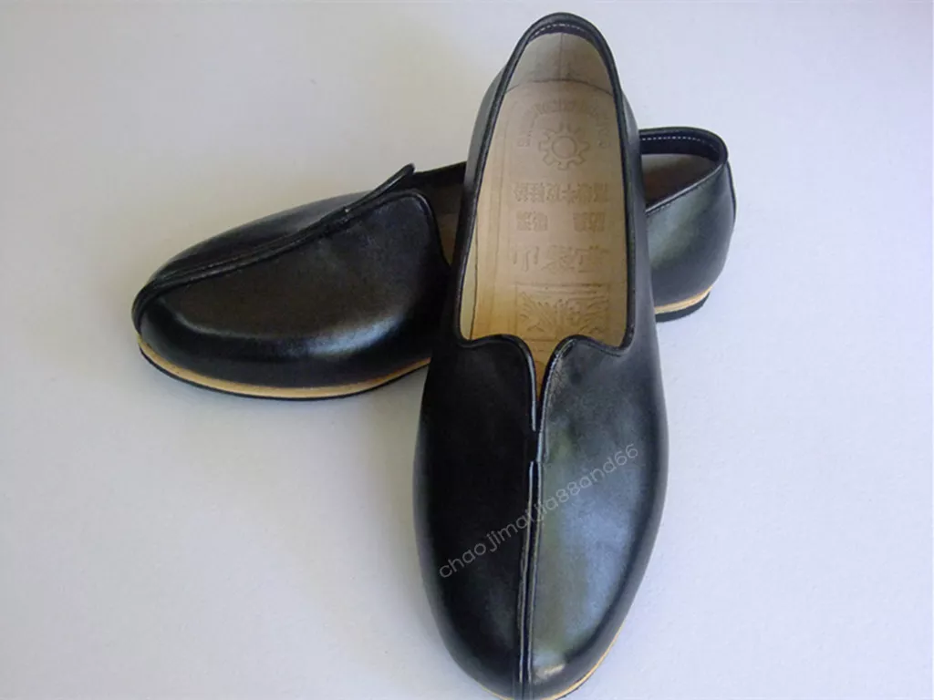 Handmade Genuine Leather Martial arts Wushu Wingchun Shaolin Kung Fu Shoes Black eBay
