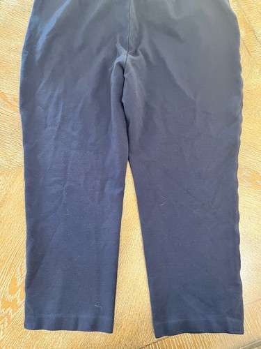 Chico’s sz 3 (16)Navy Blue Ankle Pull On pants Elastic Waist 38” Inseam 23” - Picture 7 of 7