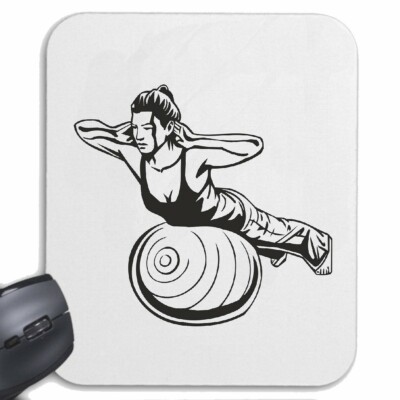 MOUSEPAD MAUSPAD WOMEN GYM FITNESS CLUB BODYBUILDING GYM KRAFTTRAINING FITNESS