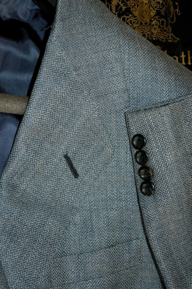 $3495 Oxxford Clothes Seda Lana Lino Chaqueta Blazer 40R Saks Fifth Ave Hecho a Mano Foto 2 de 4