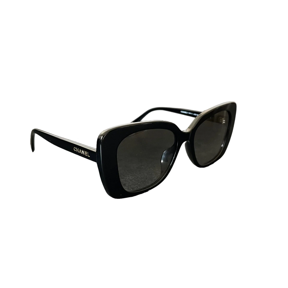 Chanel black top rectangle sunglasses